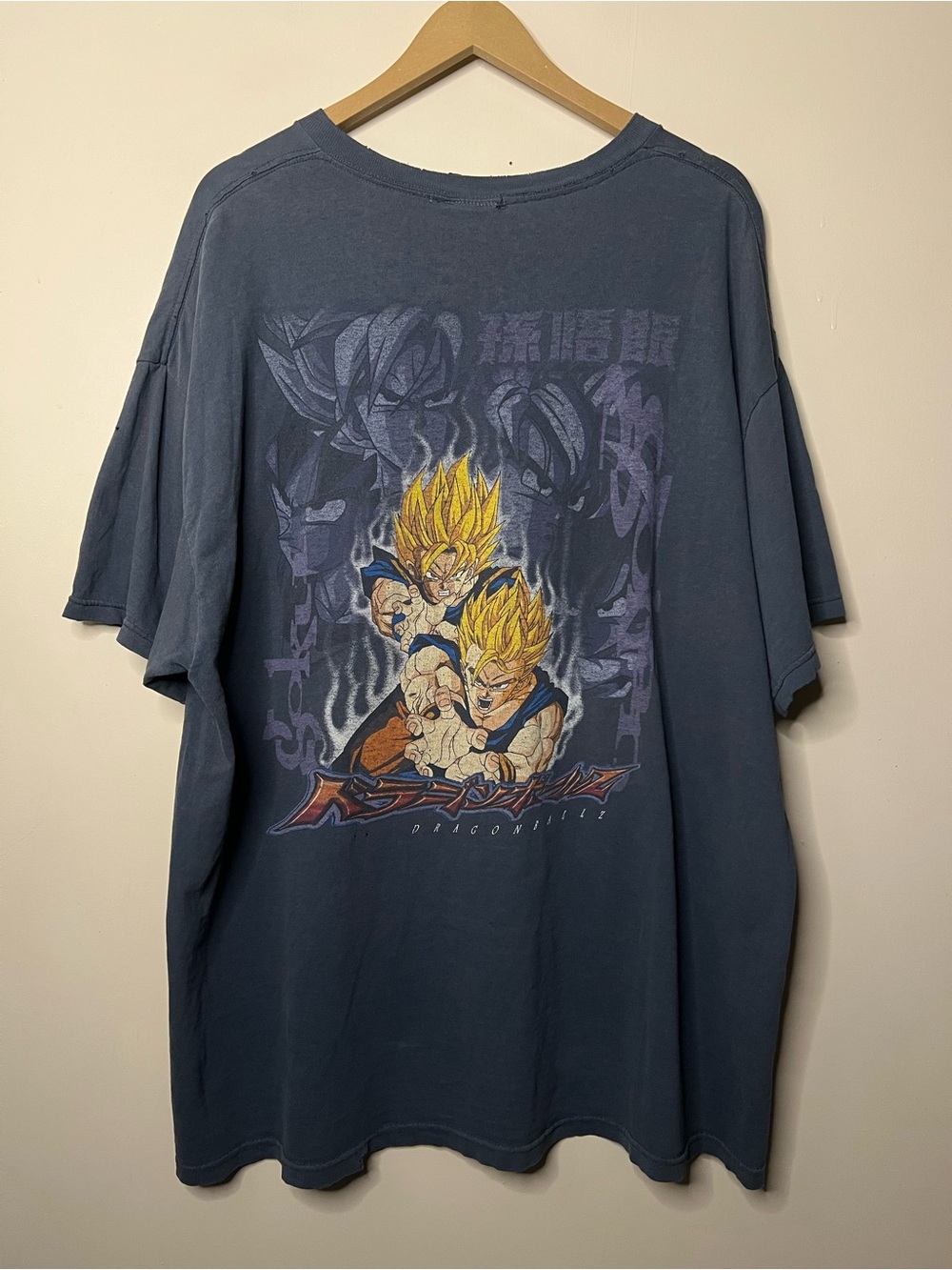 Vintage 1998 Dragon Ball Z Anime Goku Gohan Super Saiyan T Shirt 2XL *FLAWS*
